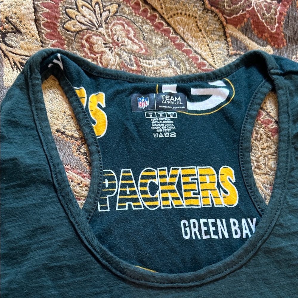 Green Bay Packers Green Sleepwear Muscle Tank - Picture 2 of 3